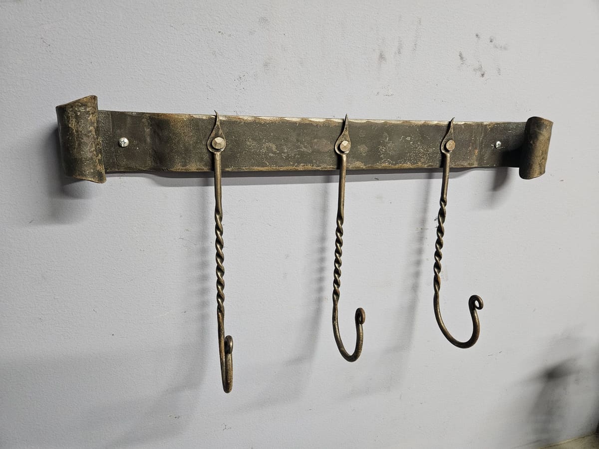 Forged twisted wall hooks
